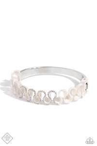 Scrunched Surety - White Bracelet