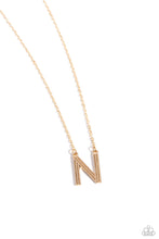 Load image into Gallery viewer, Leave Your Initials - Gold - (R-N-L-M-A-T) Necklace

