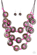 Load image into Gallery viewer, *Bora * Bora ~ Beauty - Pink Wooden Necklace
