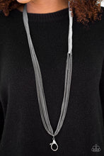 Load image into Gallery viewer, *Paparazzi* No ~ CHAIN, No ~ Gain - Black Lanyard Necklace
