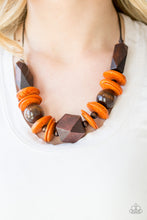 Load image into Gallery viewer, Pacific Paradise - Orange Wood Necklace
