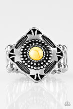 Load image into Gallery viewer, Paparazzi ~ Four Corners Fashion Ring - Yellow
