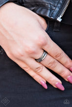 Load image into Gallery viewer, Paparazzi Fine Lines Gunmetal Ring
