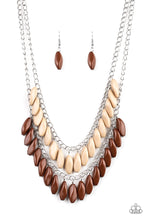 Load image into Gallery viewer, Paparazzi ~ Beaded Boardwalk - Brown Necklace Set
