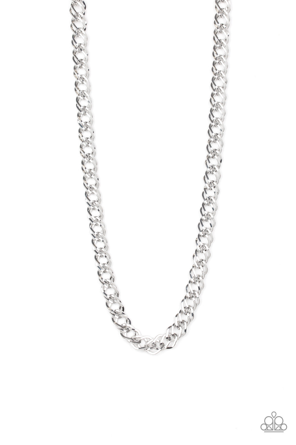 Paparazzi Men Undefeated Chain Necklace - Silver