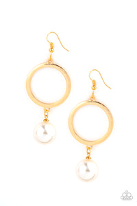 Paparazzi ~ SoHo Solo - Gold & Pearl Earring