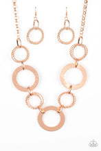 Load image into Gallery viewer, Paparazzi ~ Ringed in Radiance - Copper Necklace
