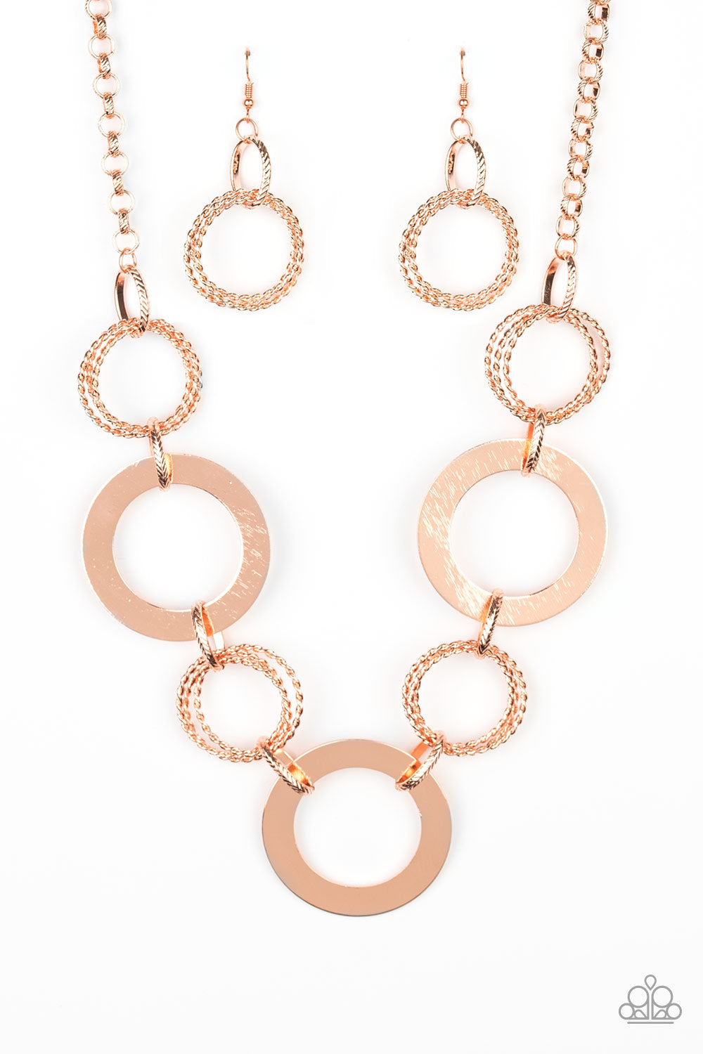 Paparazzi ~ Ringed in Radiance - Copper Necklace