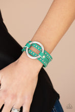 Load image into Gallery viewer, * Paparazzi * Studded Statement-Maker - Green Bracelet
