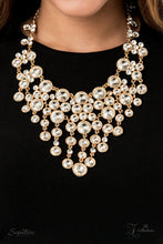 Load image into Gallery viewer, Paparazzi ~ Z- Collection The Rosa Gold and Rhinestone Necklace Set
