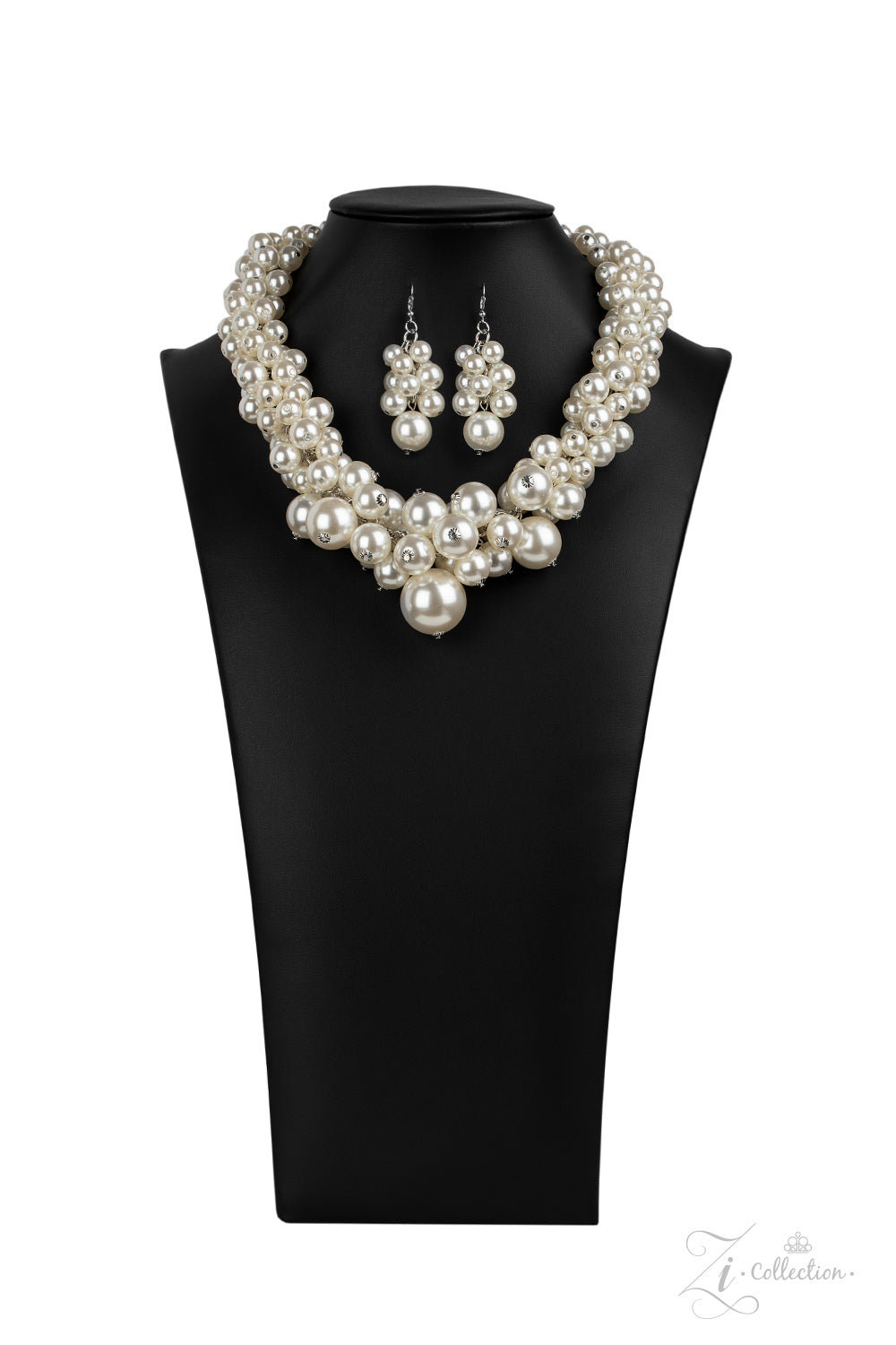 Paparazzi ~ Regal Clustered Pearl Necklace Set