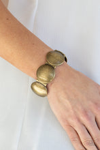 Load image into Gallery viewer, Going, Going, GONG! - Brass Stretchy Bracelet
