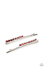 Load image into Gallery viewer, Satisfactory Sparkle - Red hair Clips
