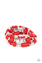 Load image into Gallery viewer, 1571Perfectly Prismatic - Red Stretch Bracelet
