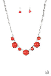Prismatically POP-tastic - Red Necklace