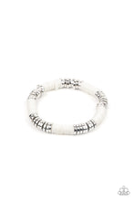 Load image into Gallery viewer, Stacked In Your Favor - White Stretch Bracelet
