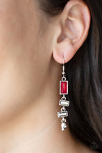 Load image into Gallery viewer, 0361Modern Day Artifact - Red Earring
