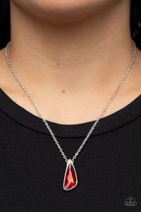 Envious Extravagance - Red Asymmetrical Necklace