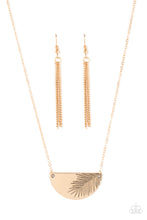 Load image into Gallery viewer, Cool, PALM, and Collected - Gold Necklace Leaf
