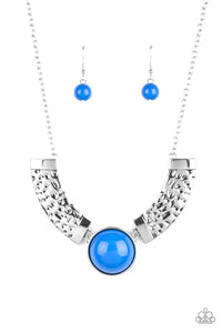 Egyptian Spell -Blue Necklace Set ~ Paparazzi