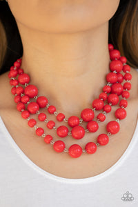 ~Paparazzi~ Everyone Scattered Red Bead Necklace Set
