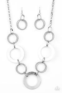 Ringed in Radiance - Silver Necklace Set