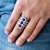 Load image into Gallery viewer, Paparazzi ~ Rio Trio Blue Ring
