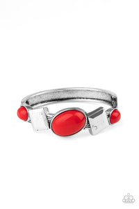 1421Paparazzi ~ Abstract Appeal Red Bracelet