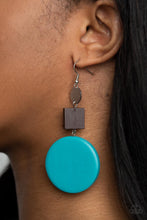 Load image into Gallery viewer, Modern Materials - Blue Earrings
