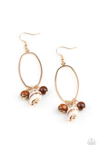 Golden Grotto Earrings - Brown