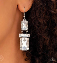 Load image into Gallery viewer, CHAIN Check - White Earrings
