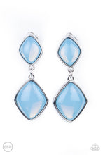 Load image into Gallery viewer, Double Dipping Diamonds - Blue Clip On Earrings
