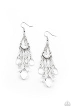Load image into Gallery viewer, Paid Vacation White Tear Drop Earrings
