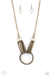 Lip Sync Links - Brass Necklace Set