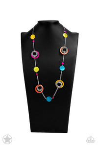 Kaleidoscopically Captivating Necklace with Matching Earrings