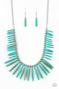 2020Paparazzi Out of My Element - Blue Turquoise - Necklace & Earrings Life of the Party