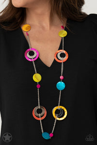Kaleidoscopically Captivating Necklace with Matching Earrings