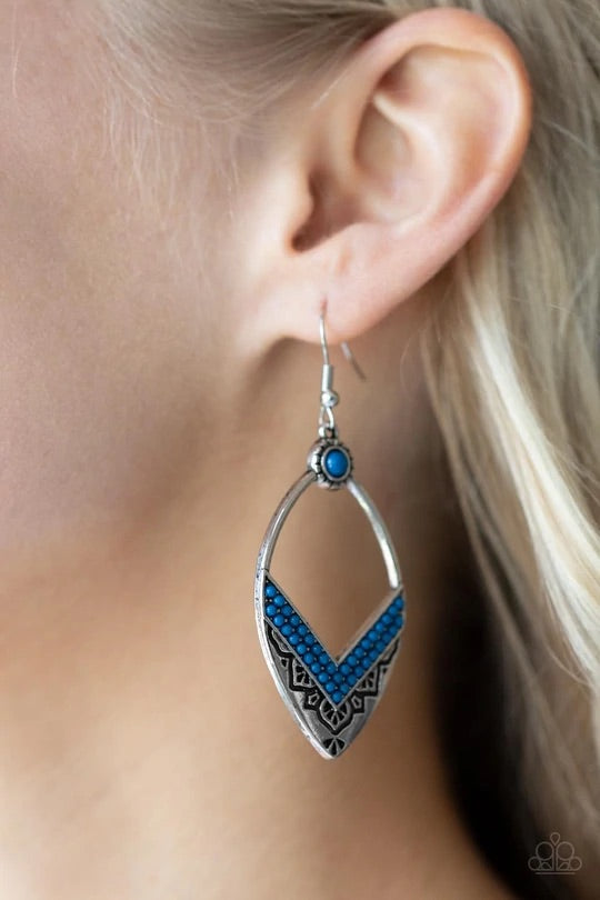 Indigenous Intention blue earring