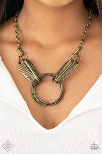 Lip Sync Links - Brass Necklace Set