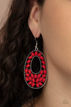 Load image into Gallery viewer, 1581Beaded Shores - Red Earrings
