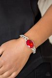 Load image into Gallery viewer, 0681VINTAGE VAULT &quot;LUXURY LUSH&quot; RED BRACELET
