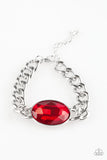 Load image into Gallery viewer, 0681VINTAGE VAULT &quot;LUXURY LUSH&quot; RED BRACELET
