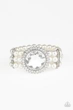 Load image into Gallery viewer, Paparazzi ~ Speechless Sparkle White Bracelet
