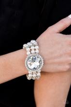 Load image into Gallery viewer, Paparazzi ~ Speechless Sparkle White Bracelet
